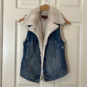 Guess Jean Vest with Fur